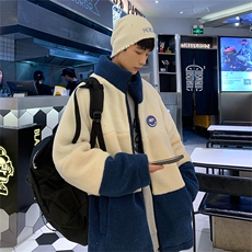 港风主推款冬季男士宽松休闲港风羊羔绒外套男XZ109-21J09-P108，男装夹克，星座109