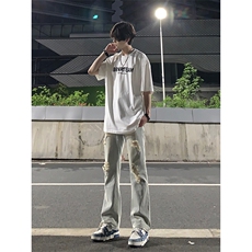 夏季美式高街ins小众破洞牛仔裤货号K755P6578，男装牛仔裤，电商A063