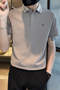 主推款现货大码夏季短袖T恤翻领刺绣Polo衫高级感半袖T0233-P48图片
