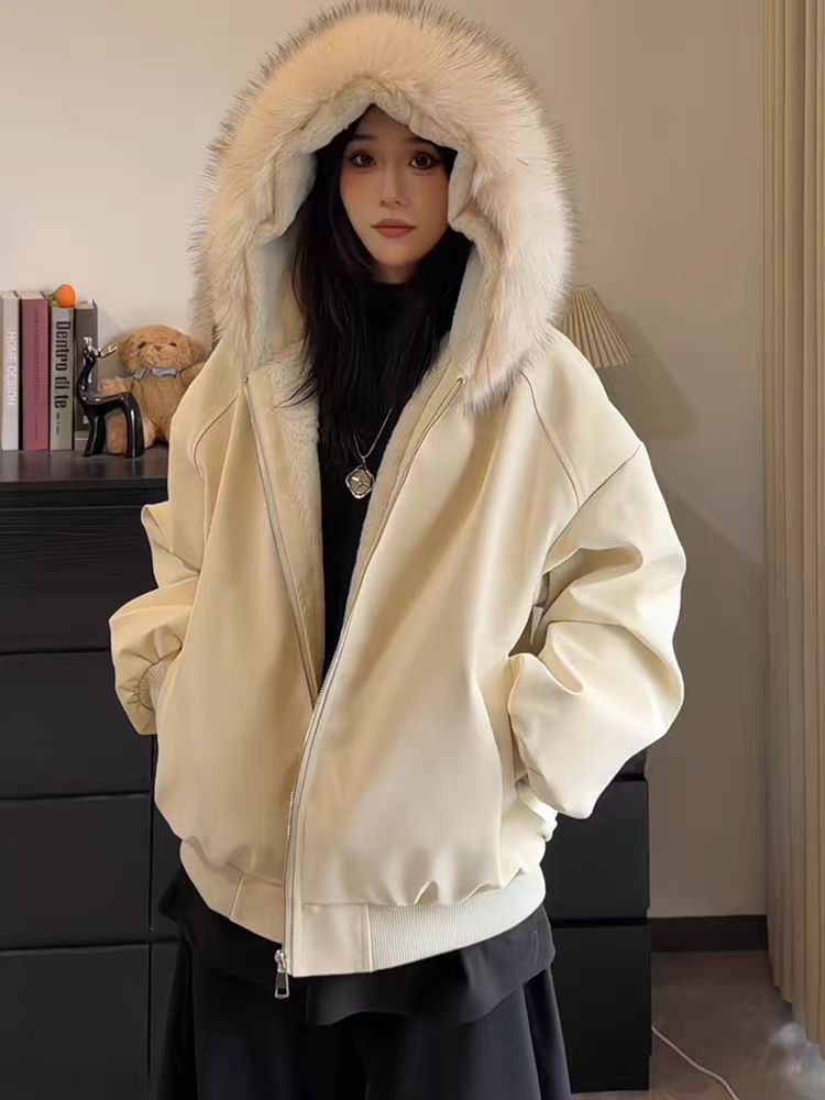 现货(网图)毛领座山雕800克加厚绒毛连帽棉服情侣313B-PM09-P90,男装棉衣,星座313B
