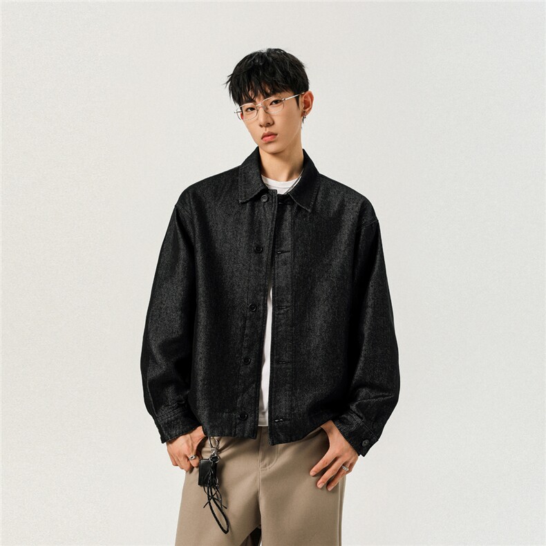 不褪色2025新高品质牛仔夹克宽松韩版工装潮流水洗外套N107/P98,男装工装外套,星座202