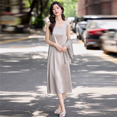 现货。夏季新款时尚套装无袖网空两件套气质连衣裙，女装套装/套裙，E百度