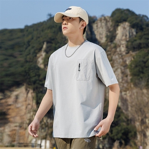 T837 夏季新款男士圆领短袖速干T恤P38 模特图图片