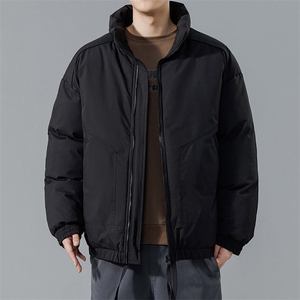 现货冬季美式休闲加厚雪山外套夹克立领纯色三防户外工装棉服图片