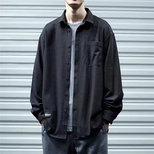 美式复古衬衫男春秋潮流简约上衣宽松百搭休闲夹克外套CS60-P37图片
