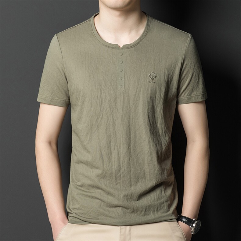 Y2818钱塘2020-2夏季男士休闲圆领风短袖T恤P50图片
