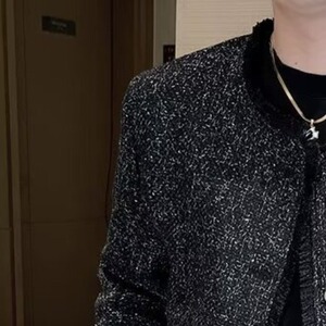 欧版法式小香风粗花呢外套女春秋季高级设计感小众小个子短款上衣图片