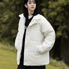 2023美式高街华夫格棉服女冬季ins宽松加厚棉袄外套潮MF007-P80，男装棉衣，星座412-3