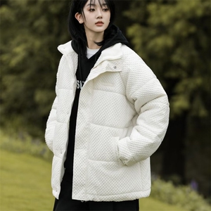 2023美式高街华夫格棉服女冬季ins宽松加厚棉袄外套潮MF007-P80图片