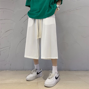 现货冰丝七分裤男生休闲裤KD456-P40图片