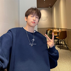 ！圆领卫衣男装港风长袖T恤男外套男WY190-P28，男装卫衣，电商B367