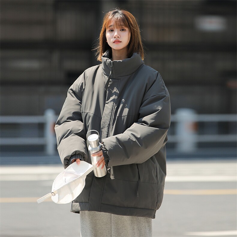 现货美式高街休闲夹克冬季立领纯色三防户外工装加厚棉服外套,男装夹克,电商A486