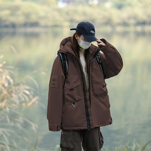 冬季户外冲锋衣高阶机能三防连帽登山服情侣工装棉衣2353R-P88图片