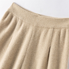 极简风高腰羊毛阔腿裤女灰色垂感显瘦百搭保暖裙裤宽松休闲大摆裤，女装休闲裤，阿娇羊绒