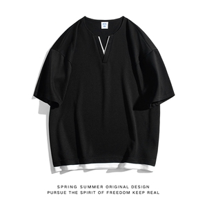 男士短袖无影墙体恤夏季休闲百搭纯色V领T恤男上衣TC3134-P30图片