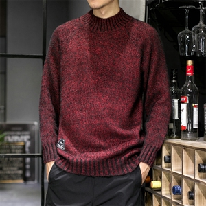 套头毛衣男 2021新款半高领秋冬针织衫潮流DS509T图片