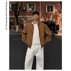 C316JK8537P88春夏新款两面穿夹克亚麻透气外套防晒服麻本色，男装防晒衣，电商C316