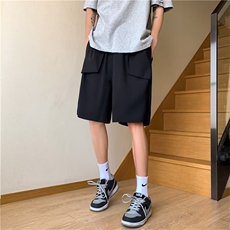 CL2356-P30夏季日系工装短裤男休闲宽松复古百搭潮五分阔腿中裤，男装休闲裤，电商C233