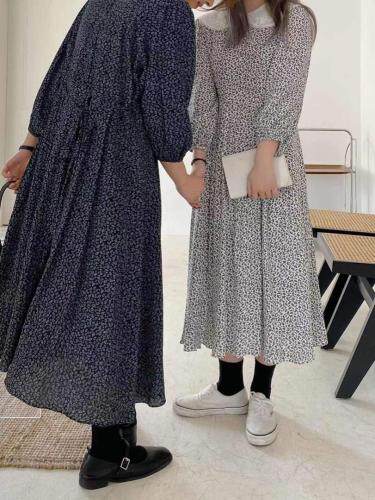 春季新款-小碎花连衣裙，女装连衣裙，LUCY