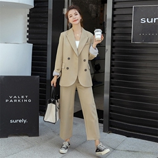 时尚气质女装西装套装高端品质双排扣设计优雅百搭职业装，女装西装，雅佳俏