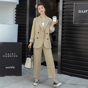 时尚气质女装西装套装 高端品质双排扣设计 优雅百搭职业装图片