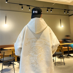 23/秋季360G麂皮绒烧花宽松休闲连帽卫衣JWY252-P55控78图片