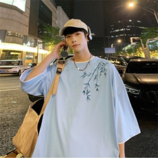 xZ116-T135-p25-控39M-5XL抖音拼接OVERSIZECLEANFITT恤夏季大码，男装T恤，星座116