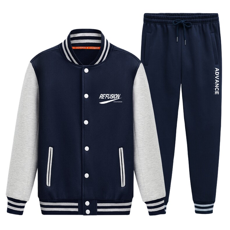 2025秋季运动套装情侣学生运动两件套班服XZ102A-4-8603-P95,男装休闲套装,星座211-2