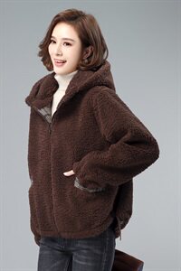 羊羔绒外套女短款秋冬百搭加绒加厚2024年新款两面穿格纹冬装夹克图片