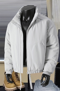 重磅加厚美式教练夹克男款正肩立领羽绒棉服三防百搭飞行棉衣外套图片