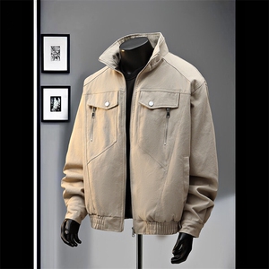 数据美式复古座山雕棉服外套棉加绒毛领短棉衣SN989-P130图片