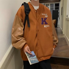 2023港风文艺长袖夹克男春秋宽松潮流棒球服，男装夹克，星座716-4