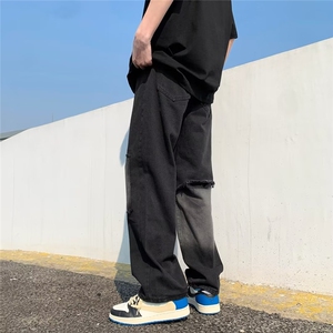 美式牛仔裤男春秋新款休闲直筒裤KM913P40图片