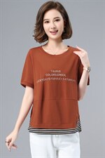 T恤2021夏装新款韩版短袖女上衣新品修身设计感气质，女装T恤，深水步