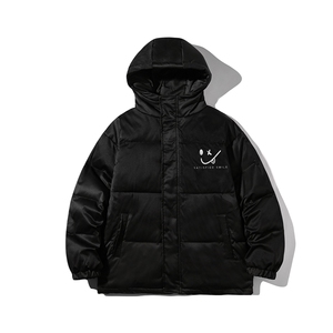 白底 标白鸭绒22冬季简约印花保暖连帽羽绒服 YR140 P225控298图片