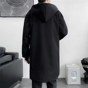 港风休闲男士春季风衣中长款FX60P60图片