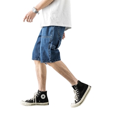 夏季工装牛仔短裤男痞帅男士大码五分裤宽松男款K503-P35，男装牛仔裤，星座505-3