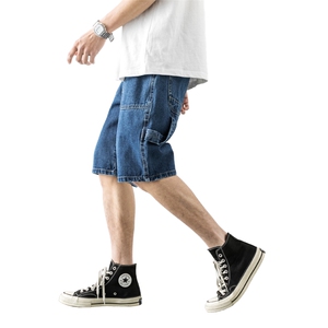 夏季工装牛仔短裤男痞帅男士大码五分裤宽松男款K503-P35图片