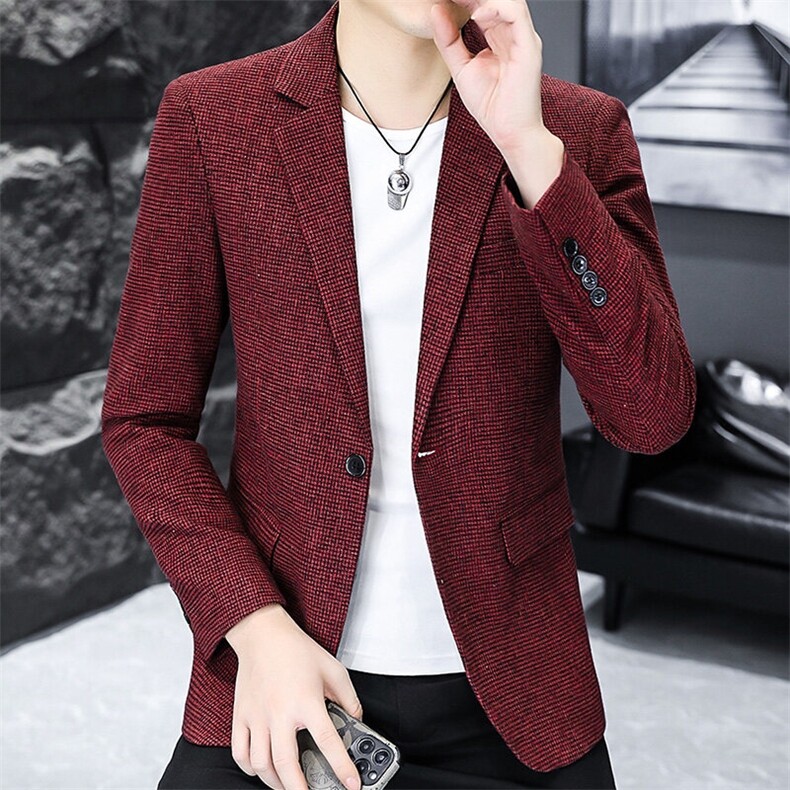 XZ8601P80男西装修身韩版休闲男西服上衣外套春秋季单西帅气西装图片
