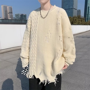 美式街头暗黑系纯色oversize毛衣男款MY176P43图片