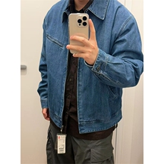 高品U家巴恩风底特律夹克外套休闲茄克牛仔外套男女A1279-P105，男装工装外套，星座1505