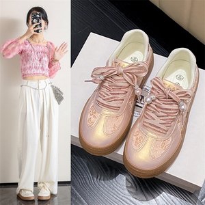帆布鞋女2024夏季新款学生韩版ins百搭厚底板鞋休闲女鞋子潮,酒红色高跟鞋能搭配大红色敬酒服吗图片