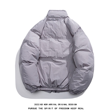 白鸭绒白底22冬季新款印花抽绳设计立领加厚棉衣YR222P195控258，男装羽绒服，电商A247-1