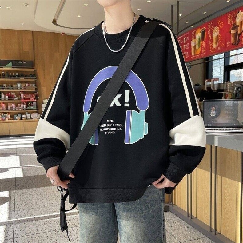 W25201-特P40港风学生青少年外套春秋时尚休闲卫衣男打底衫,男装卫衣,电商D310B