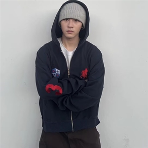 气质潮流百搭华棉复合牛奶丝卫衣慵懒原宿新款简约时尚文艺日系图片