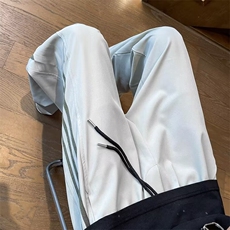 三条杠裤子男夏季宽松直筒潮流百搭运动高街青年休闲裤L5211-p38，男装休闲裤，星座1008