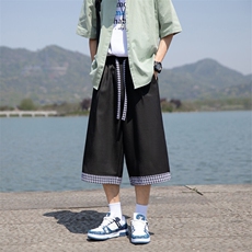 仿天丝牛仔高级感冰丝垂感休闲裤夏季新款潮牌七分裤男2559特P28，男装牛仔裤，电商C305A