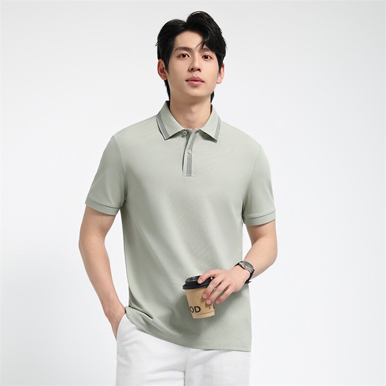 2025夏季新款高品质7A抑菌短袖高级感翻领Polo衫2270-P48  控80图片