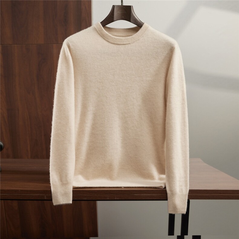 2025年秋季套头圆领青春流行时尚百搭，男装针织衫/毛衣，蒂暖羊绒