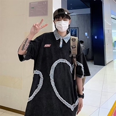 翻领短袖T恤男简约百搭休闲POLO衫纯棉水洗贴布短袖T306P45，男装Polo衫，星座1116-2